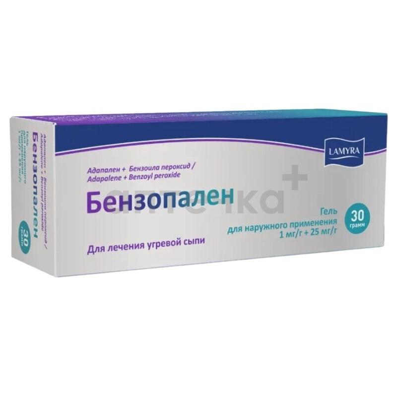 БЕНЗОПАЛЕН (гель для наружного применения 1 мг/г+25 мг/г туба 30 г №1)