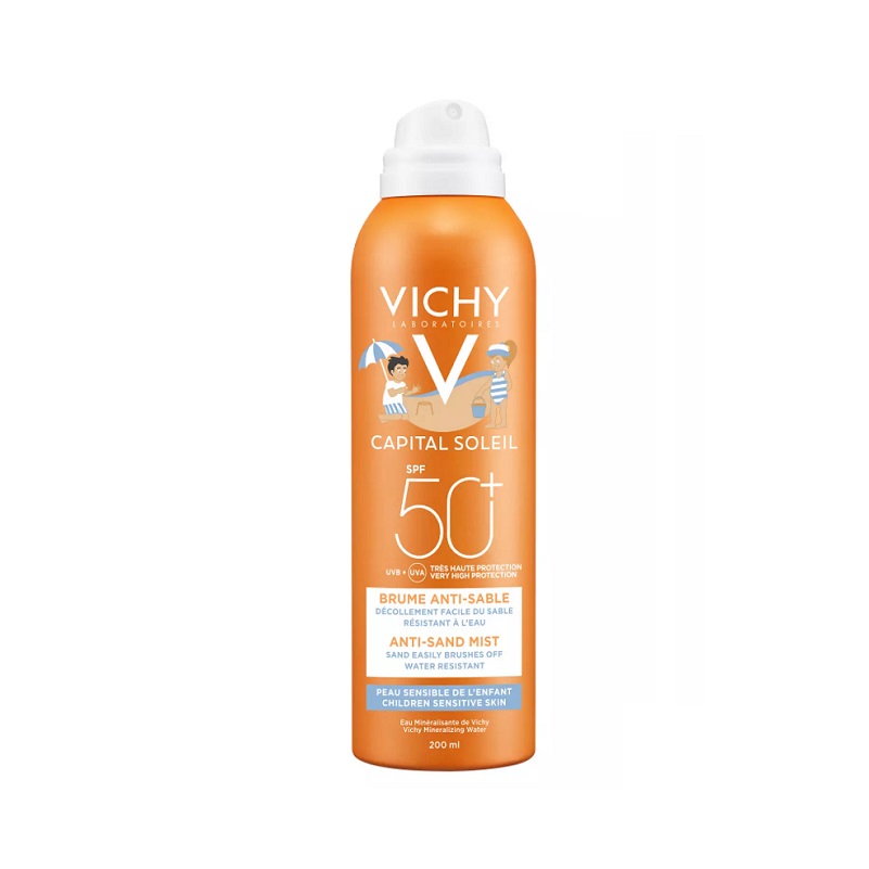 Vichy Capital Soleil Спрей-вуаль дет.АНТИ-ПЕСОК для лица и тела SPF50+ 200 мл 