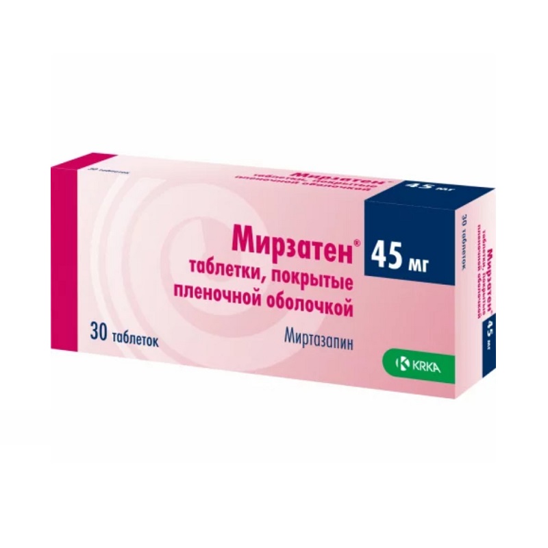 МИРЗАТЕН (таб. п/п об. 45 мг  №10х3)