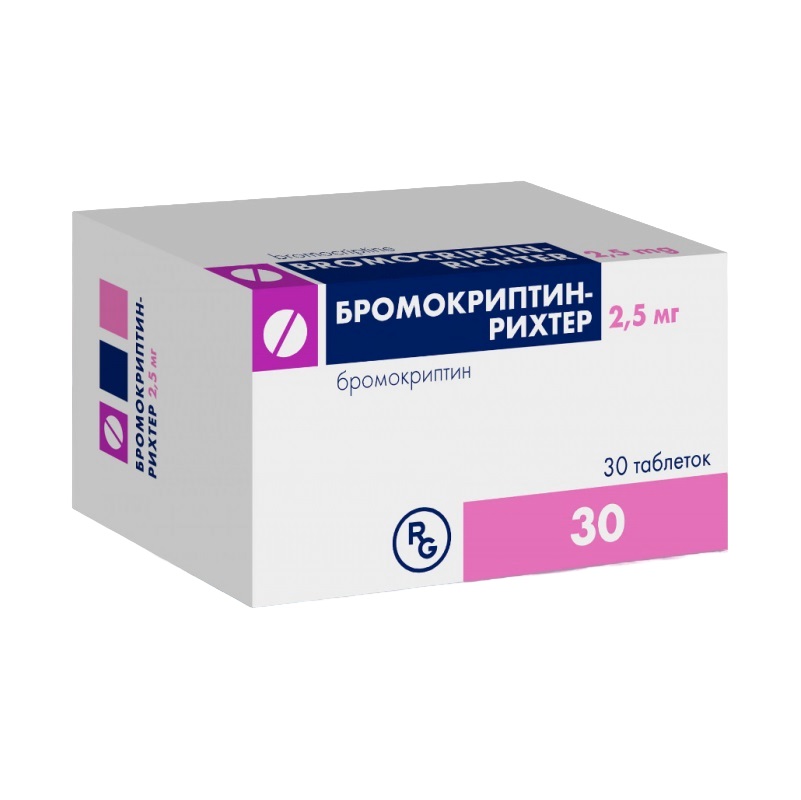 БРОМОКРИПТИН-РИХТЕР (табл. 2,5 мг фл. №30)
