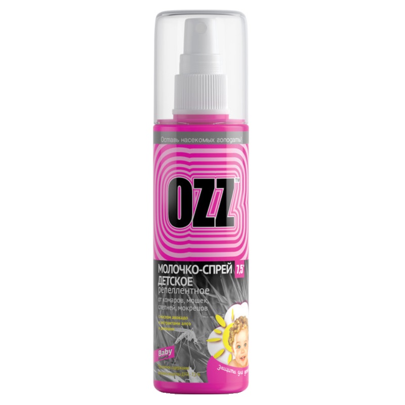 OZZ-Baby Молочко репеллентное детское, спрей 100мл
