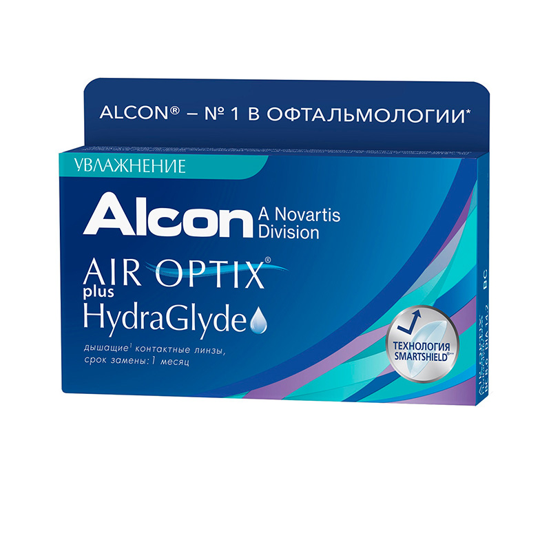 Линзы контактные мягкие AIR OPTIX plus HydraGlyde (   -4,00)