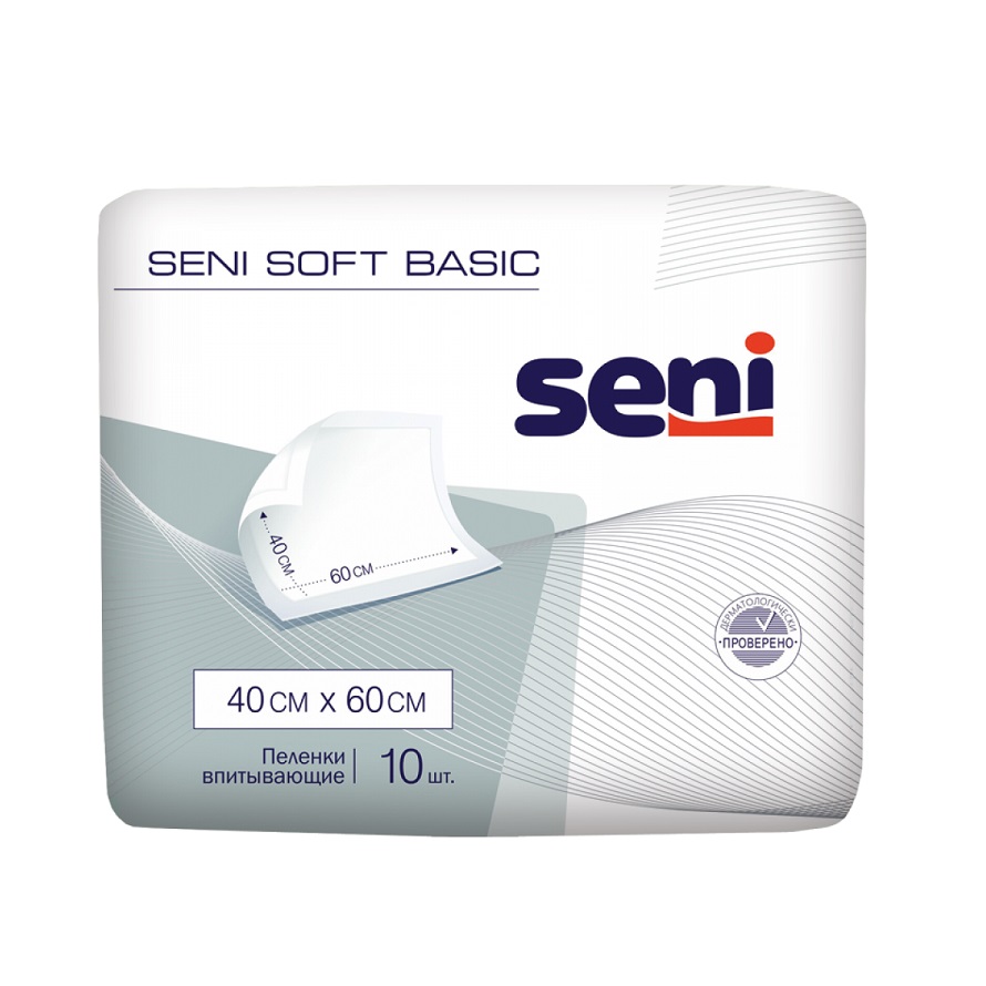 Seni Soft Basic Пелёнка впитывающая 40*60 10 шт