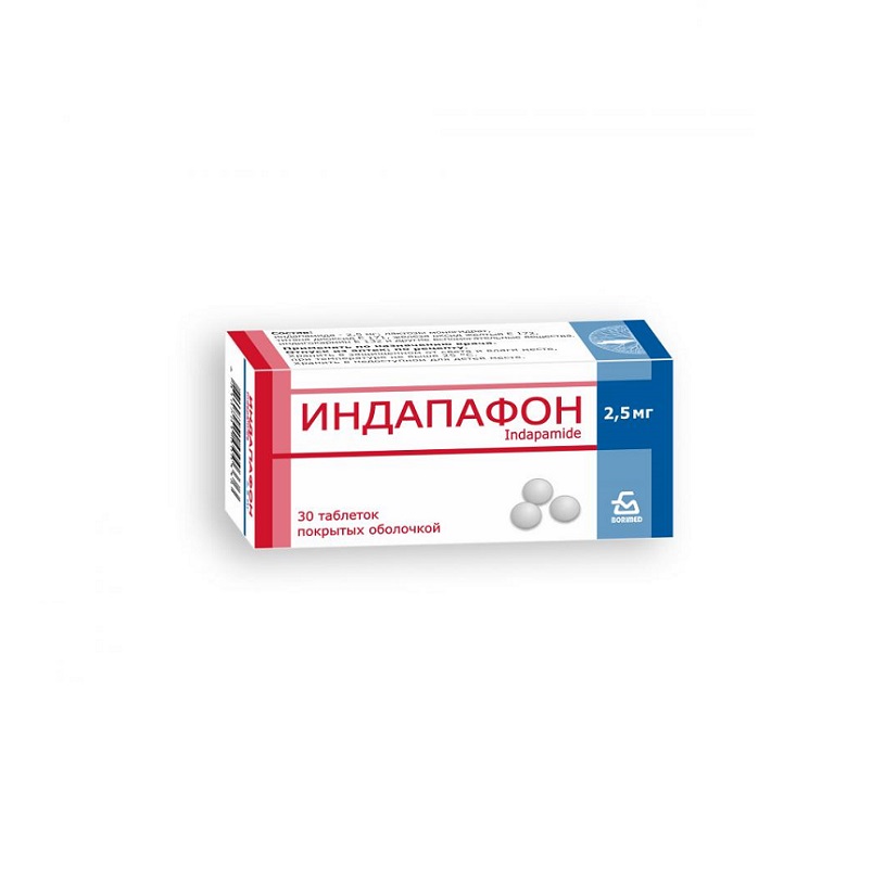 ИНДАПАФОН (таб. п/п об. 2,5 мг  №10х3)