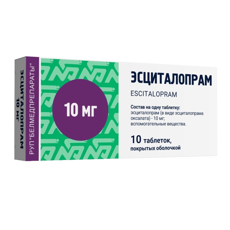 ЭСЦИТАЛОПРАМ (таб. п/п об. 10 мг  №10х3)