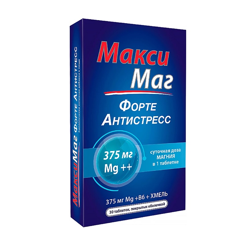 Макси маг форте Антистресс (БАД) (табл. п.о. 1220 мг  №30)