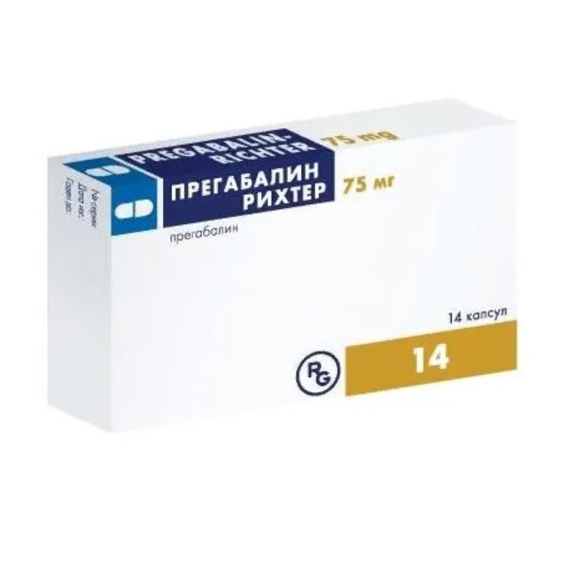 ПРЕГАБАЛИН-РИХТЕР (капс. 75 мг  №14х1)