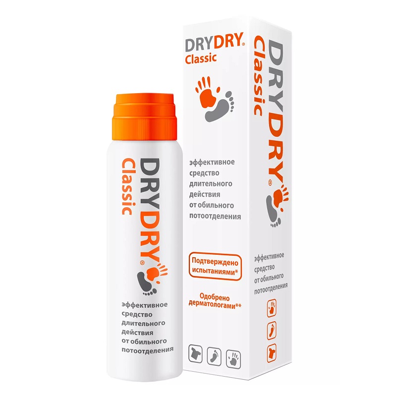 DryDry Средство Classic эффективное косметическое от обильного потовыделения 35 мл 
