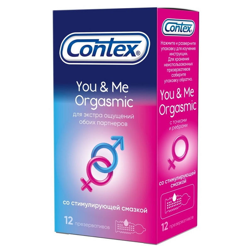 Contex Презервативы из натур.латекса You&Me Orgasmic №12 