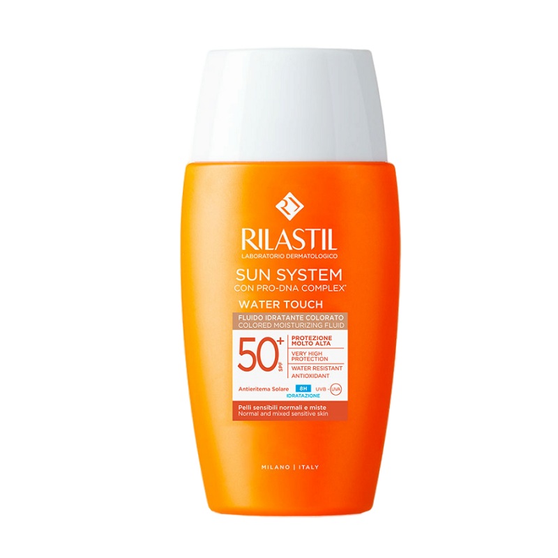 RILASTIL Sun System Water Touch Флюид солнцезащитный увлажняющий тонирующий SPF 50+ 50 мл