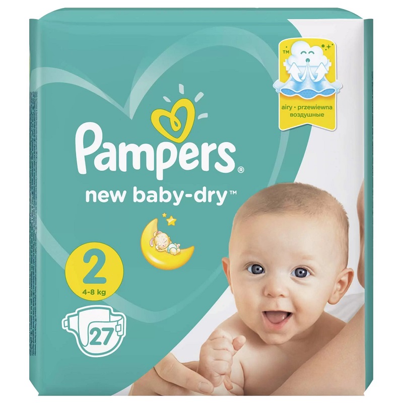 Pampers Подгузники New Baby-dry Mini 27 шт.