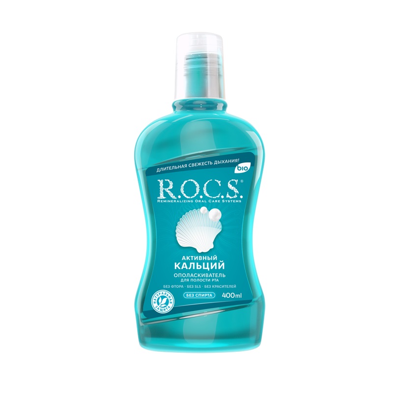 Rocs Ополаскиватель для полости рта "Активный кальций" 400 мл