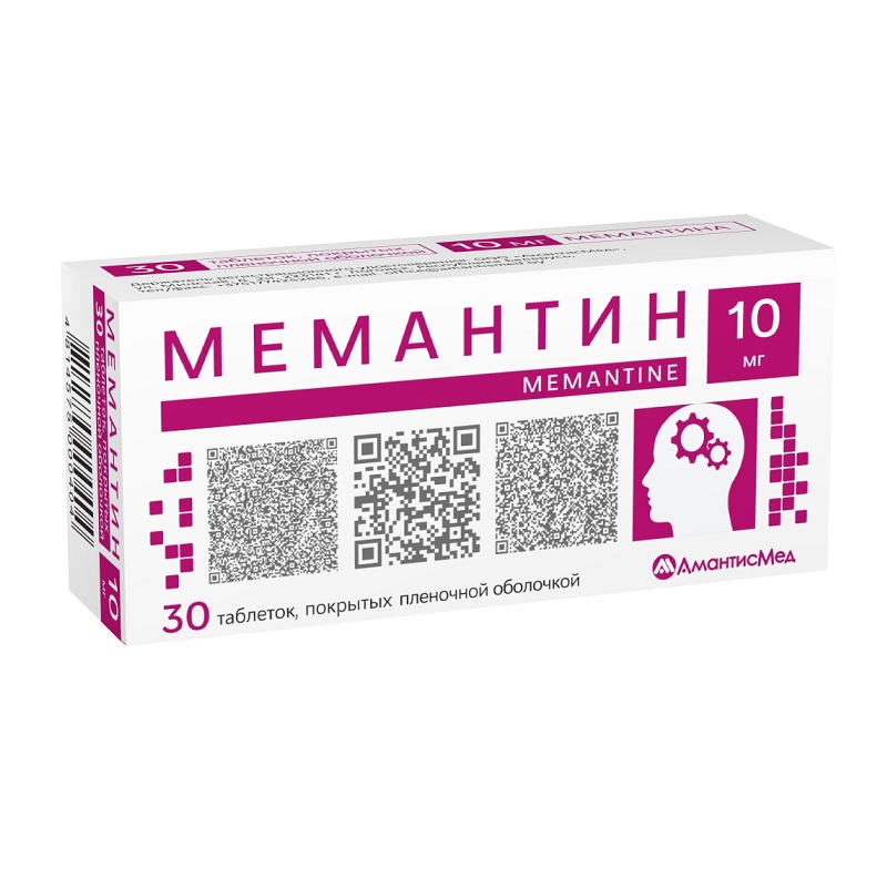 МЕМАНТИН (таб. п/п об. 10 мг  №10х3)