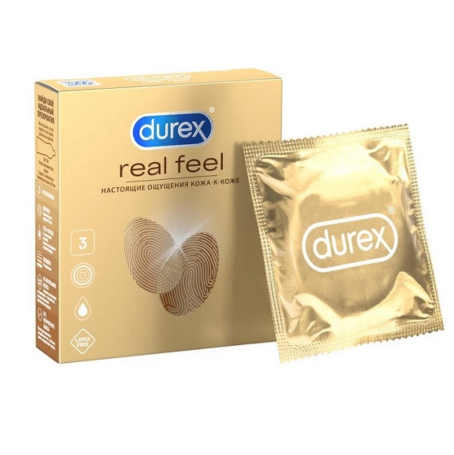 Durex Презервативы Real Feel естественные ощущения 3 шт