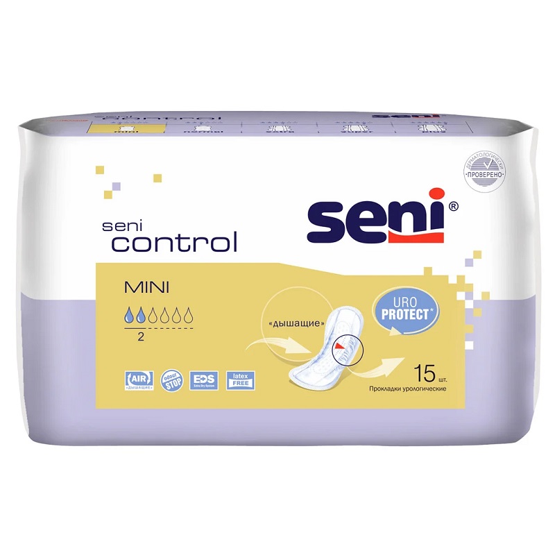 Seni CONTROL Прокладки урологические в размере MINI №15
