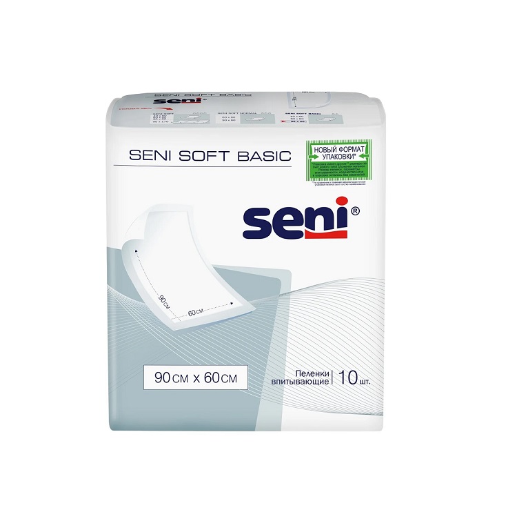 Seni Soft Basic Пелёнка впитывающая 90*60 10 шт