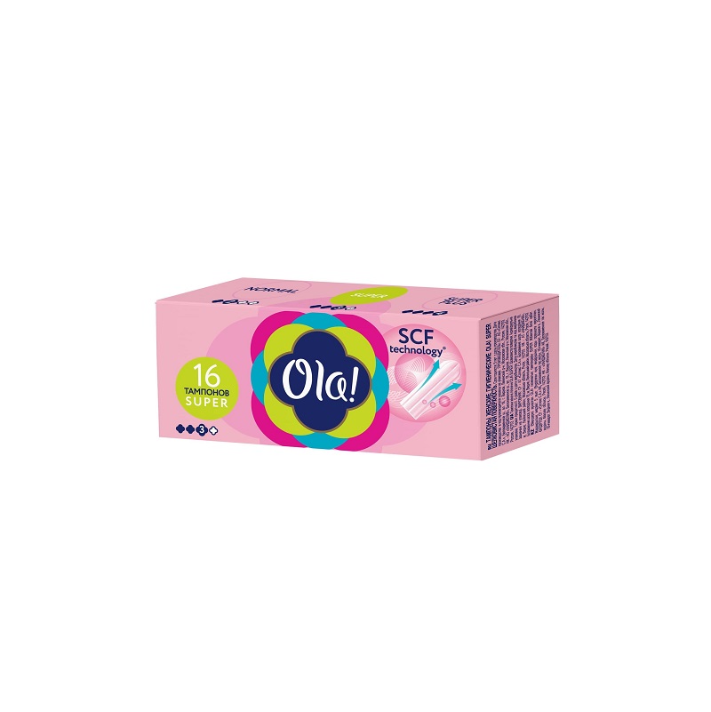 OLA! TAMPONS SUPER тампоны жен.гиг."Шелковистая поверхность" №16