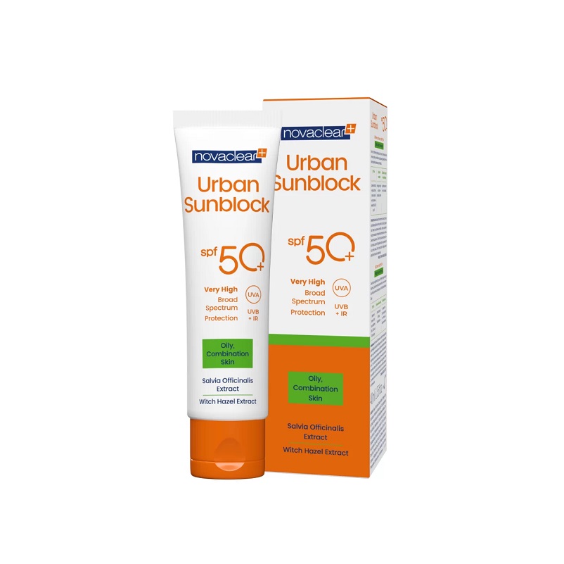 Novaclear Urban Sunblock Крем защитный д/жирной и комб. кожи SPF50+ 40 мл