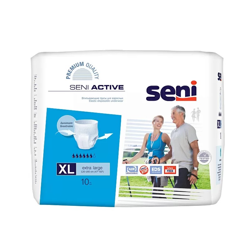 Seni ACTIVE extra large Трусики впитывающие д/взрослых, страдающих недержанием №10