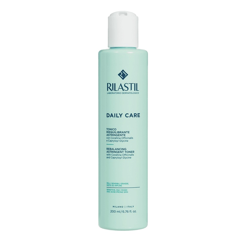 RILASTIL DAILY CARE Тоник вяжущий восстанавливающий д/лица для жирной, комбинированной и склонной к акне кожи 200 мл 