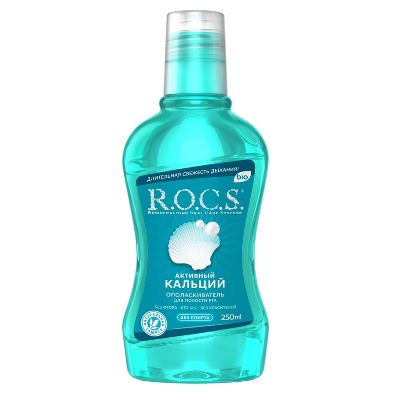 Rocs Ополаскиватель Активный кальций для полости рта 250 мл