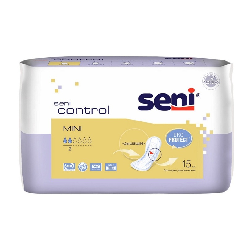 Seni CONTROL Прокладки урологические в размере MINI №15