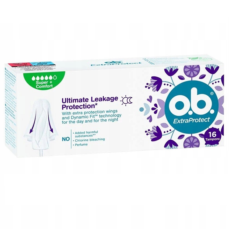o.b ExtraProtect Super Plus Comfort Тампоны женсие гигиенические №16
