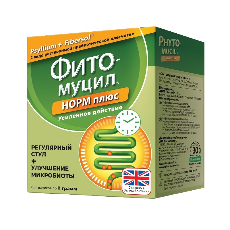 Фитомуцил (БАД) (норм Плюс   порошок пак. 6 г №25)