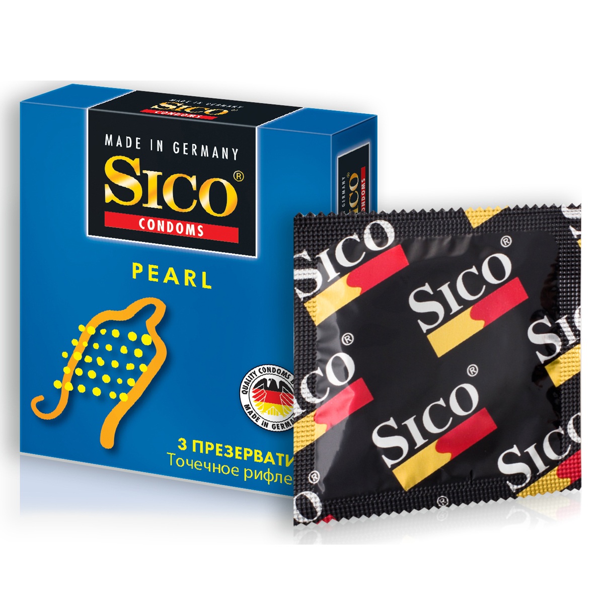 Sico Pearl Презервативы точечное рифление 3шт