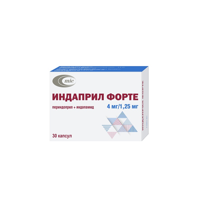 ИНДАПРИЛ ФОРТЕ (капс. 4 мг/1,25 мг  №10х3)
