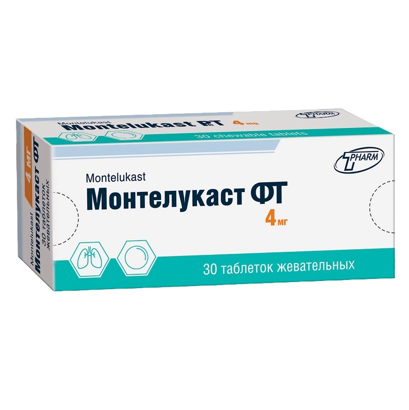 МОНТЕЛУКАСТ ФТ (табл. жев. 4 мг  №10х3)