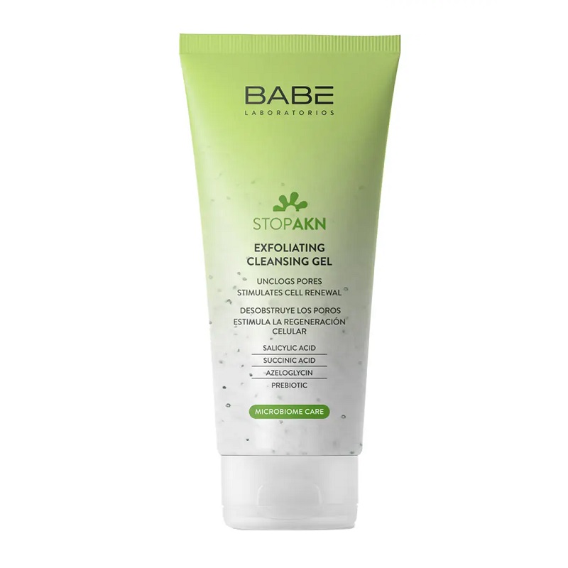 LABORATORIOS BABE STOP AKN Гель-эксфолиант для глуб. очищения жирной и проблемной кожи лица 200 мл