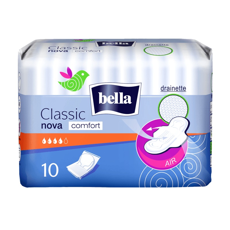 Bella Classic Nova comfort (drainette) Прокладки женские гигиенические впитывающие инд. уп. №10 