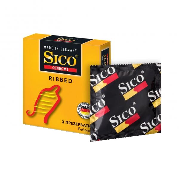 Sico Ribbed Презервативы ребристые 3шт