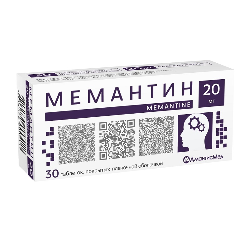 МЕМАНТИН (таб. п/п об. 20 мг  №10х3)
