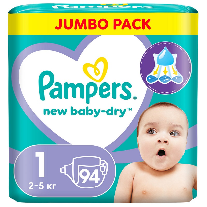 Pampers Подгузники New baby-dry детские одноразовые №94