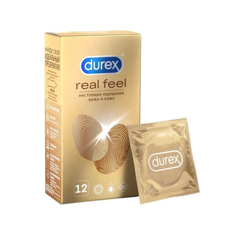 Durex Презервативы Real Feel естественные ощущения 12 шт