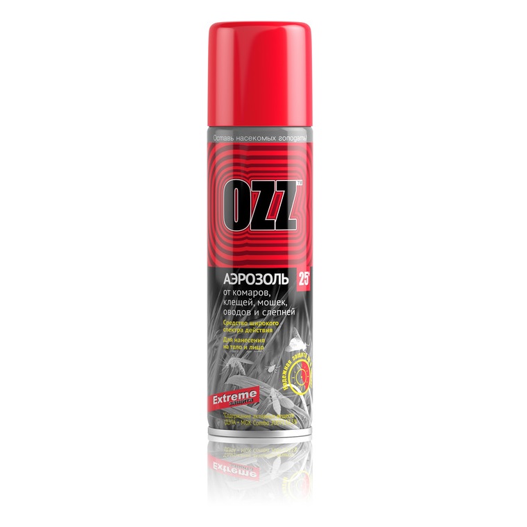 OZZ Extreme средство репеллентное от комаров, клещей, мошки, оводов и слепней, в аэроз. уп.  150 мл
