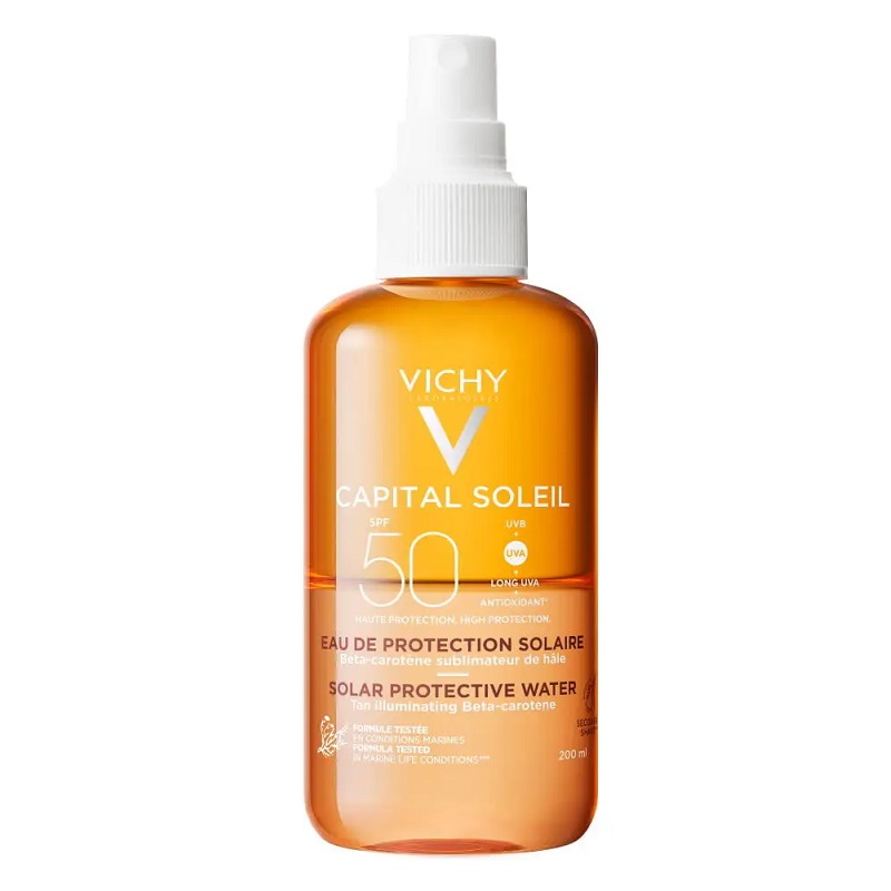 Vichy Capital Soleil Спрей солнцезащитный двухфазный Активатор загара SPF50 200 мл