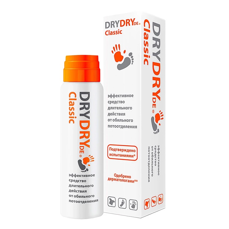 Средство DRYDRY DE Classic/ДРАЙДРАЙ ДЕ Классик Эффективное длительного действия от обильного потоотделения 35 мл