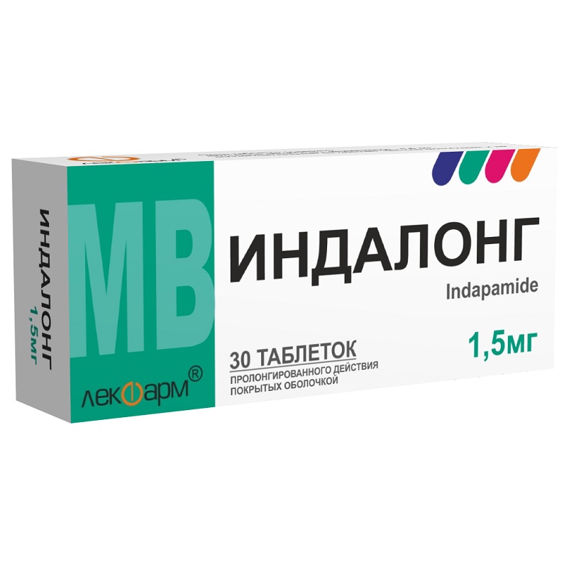ИНДАЛОНГ (табл. п/п об. пролонг действия 1,5 мг  №10х3)