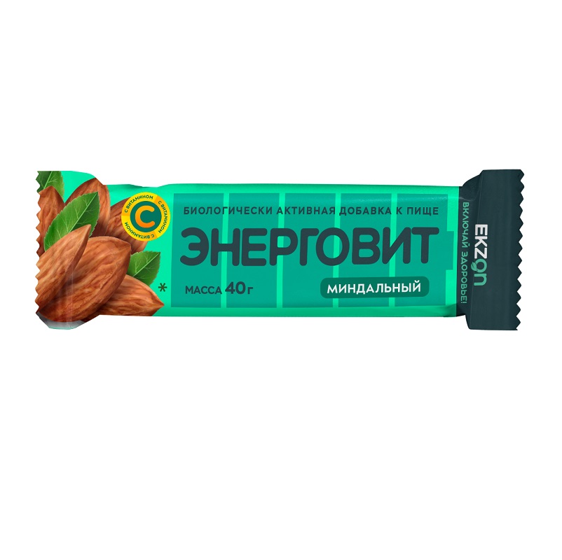 Энерговит (БАД) (миндальный  плитка по 40 г )