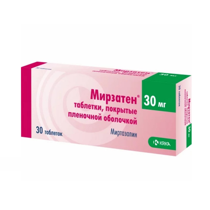 МИРЗАТЕН (таб. п/п об. 30 мг  №10х3)