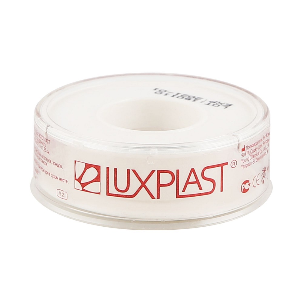 Лейкопластырь (Luxplast 5м х 1,25см фикс., прозр. полим. гипоалл.(катушка) )