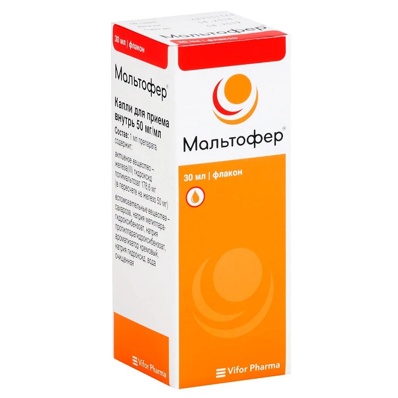 МАЛЬТОФЕР (капли д/приема внутрь 50 мг/мл фл. 30 мл №1)
