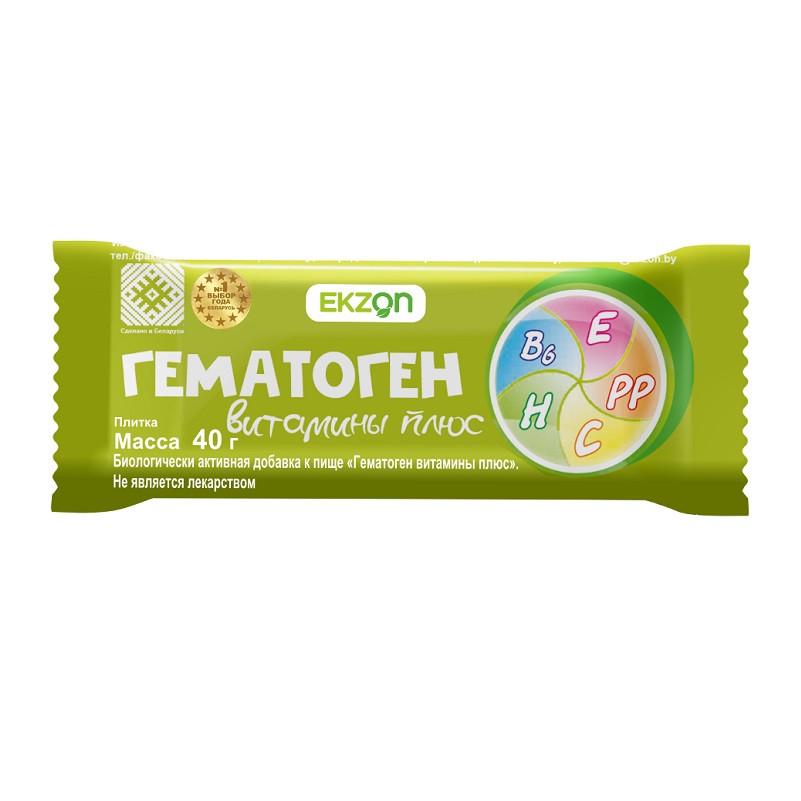 Гематоген (БАД) (витамины плюс  плитка по 40 г )