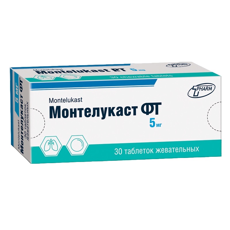 МОНТЕЛУКАСТ ФТ (табл. жев. 5 мг  №10х3)
