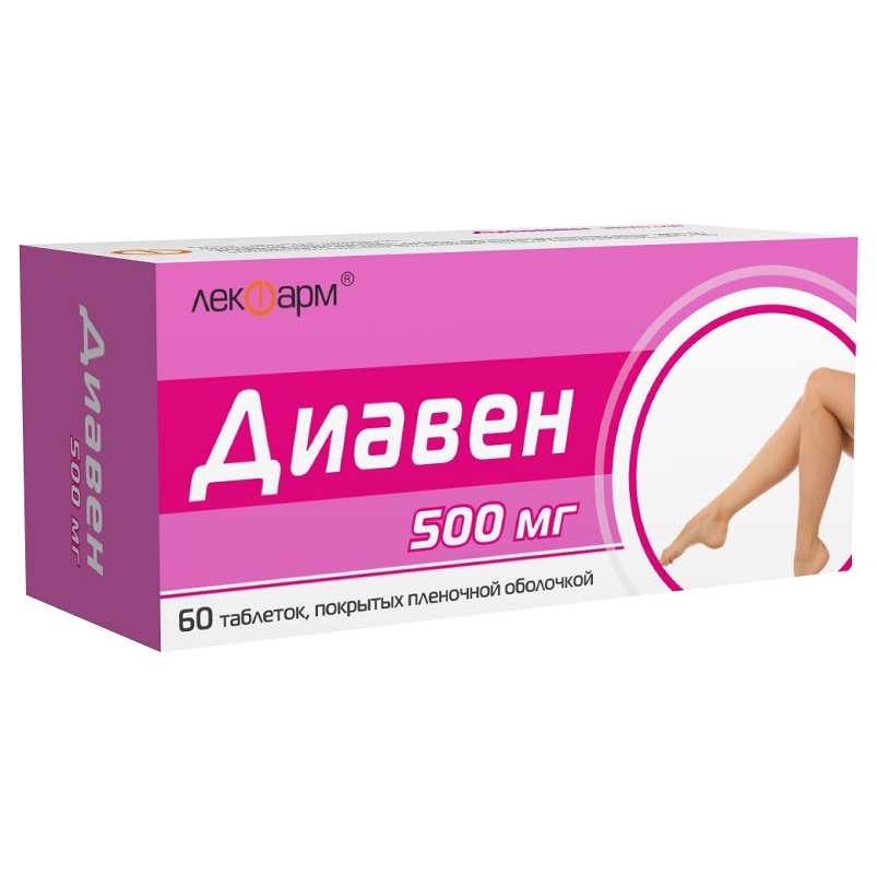 ДИАВЕН (таб. п/п об. 500 мг  №10х6)