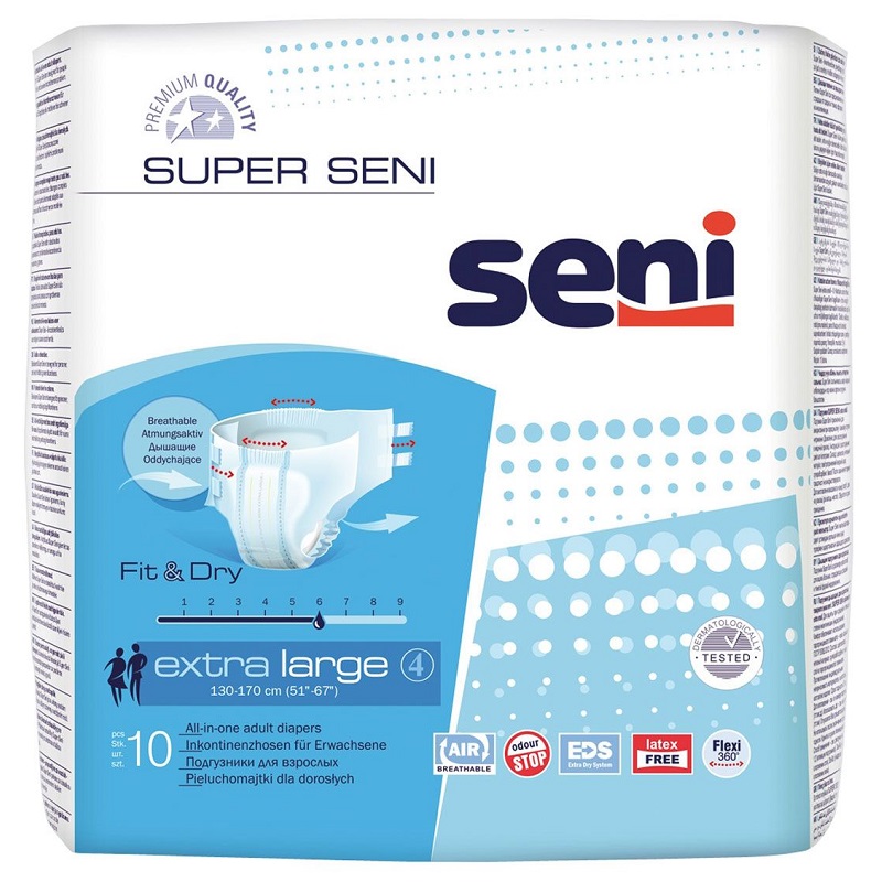 Seni Super extra large Подгузники дышащие для взрослых №10