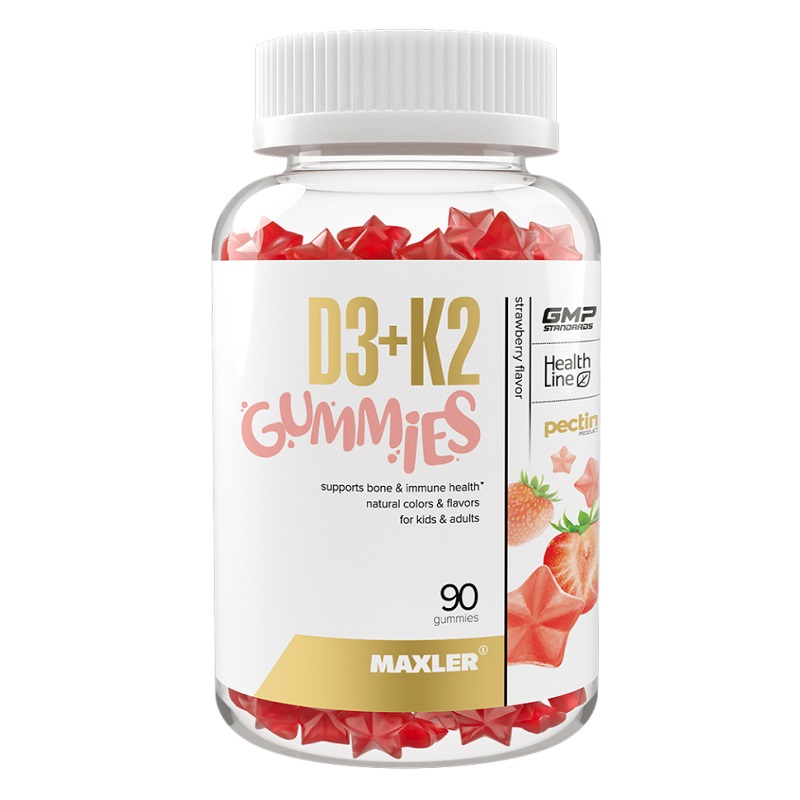 Макслер (БАД) (D3K2 Гаммиз вкус клубника жев.конфета 2 г  №90)
